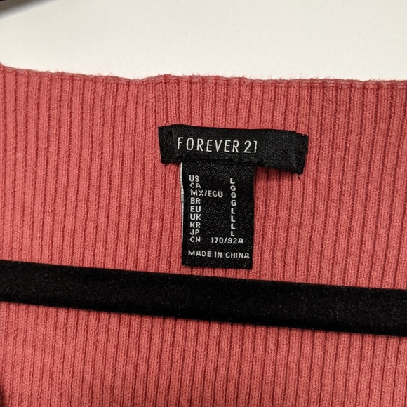 Forever 21 - Coral Pink Ribbed Tank- US size large - Picture 3 of 6